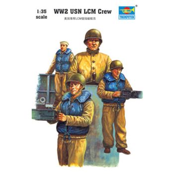 Trumpeter 408 WWII US Navy LCM Crew 1/35 Scale Plastic Model Figures
