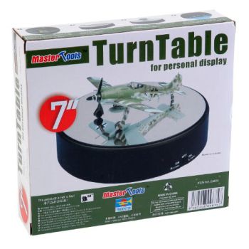 Trumpeter 9835 Battery Operated Round Mirrored Display Turntable 7 in Diameter