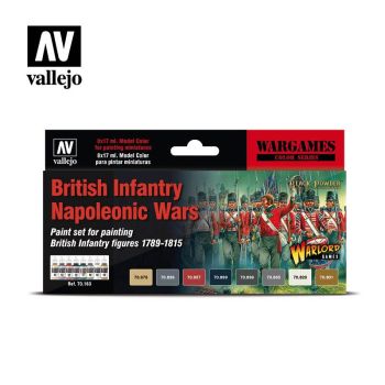 Vallejo 70163 British Infantry Napoleonic Wars Set of 8 17ml Bottles