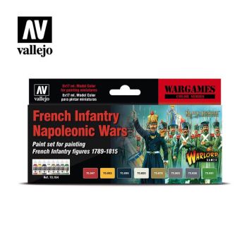 Vallejo 70164 French Infantry Napoleonic Wars Set of 8 17ml Bottles