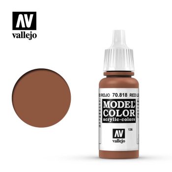 Vallejo 70818 Red Leather 17ml Bottle Acrylic Paint