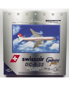 GeminiJets GJSWR268 Swissair DC-8-53 'HB-IDB' 1/400 Scale Diecast Model
