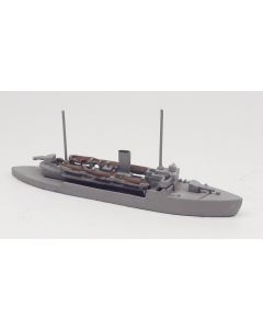 WWI Era Danish Gunboat 1/1250 Scale Model Ship