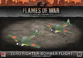 Flames of War Zero Fighter-Bomber Flight Gaming Miniatures