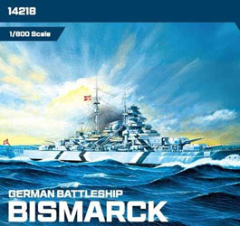 Academy Battleships Bismarck & Tirpitz 1/800 Scale Plastic Model Kits