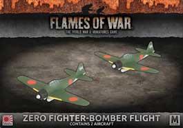 Flames of War Zero Fighter-Bomber Flight Gaming Miniatures