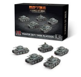 Flames of War Panzer 38(t) Platoon (5 Tanks) Gaming Miniatures